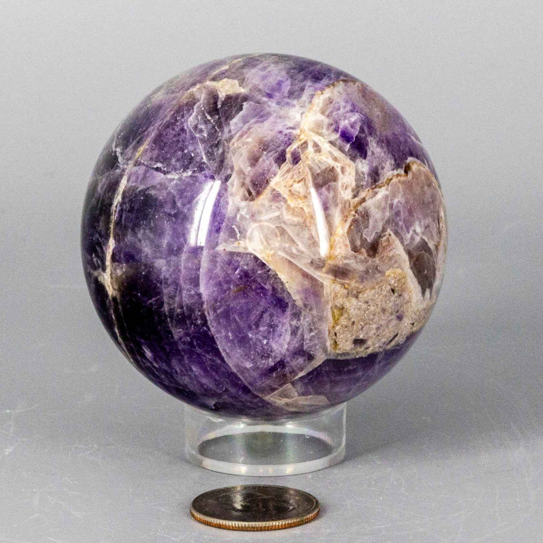 Chevron Amethyst Spheres 58-71MM-Spheres-Crystal Destiny-Amethyst-490g - 71mm Diameter-Crystal Destiny