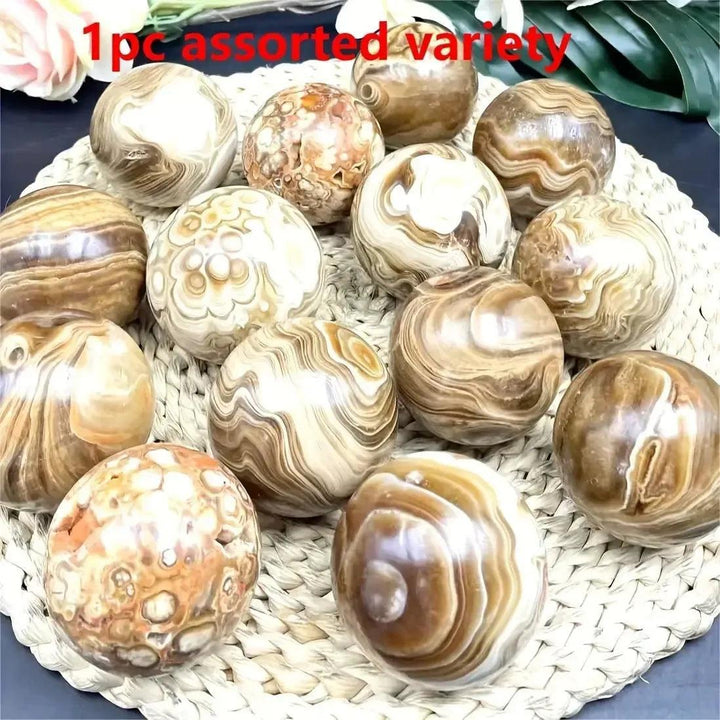 Chocolate Calcite Amber Calcite Sphere