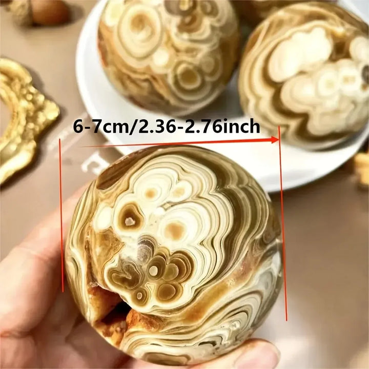 Chocolate Calcite Amber Calcite Sphere-Spheres-Crystal Destiny-Chocolate Calcite-60-70mm-Crystal Destiny