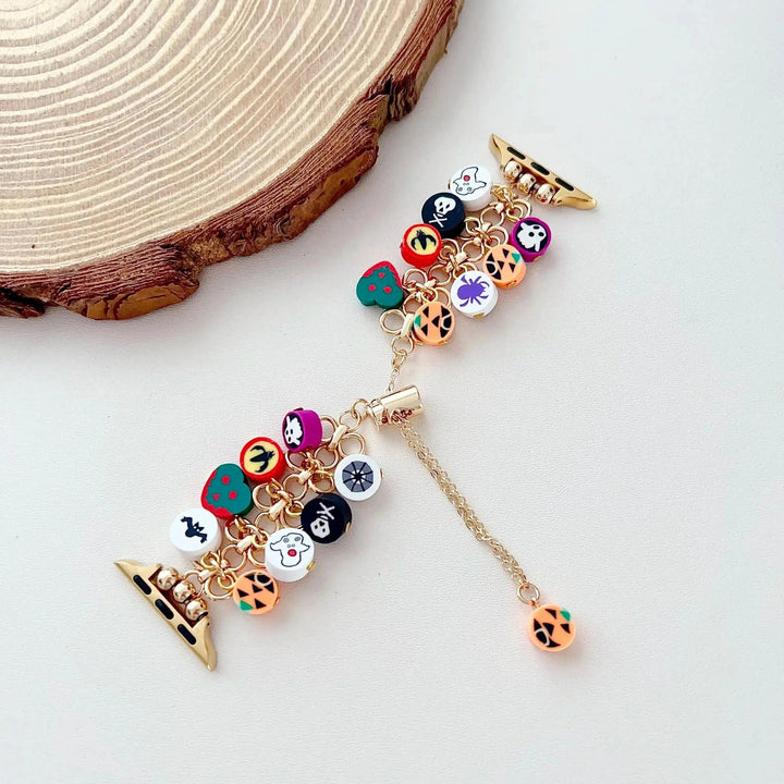 Christmas Beaded Apple Watch Band  Festive Bracelet Strap