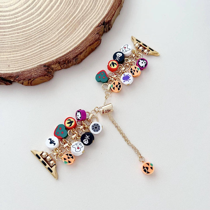 Christmas Beaded Apple Watch Band  Festive Bracelet Strap