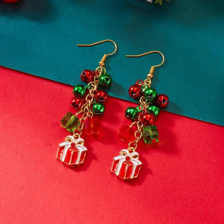Christmas Santa & Snowman Dangle Earrings