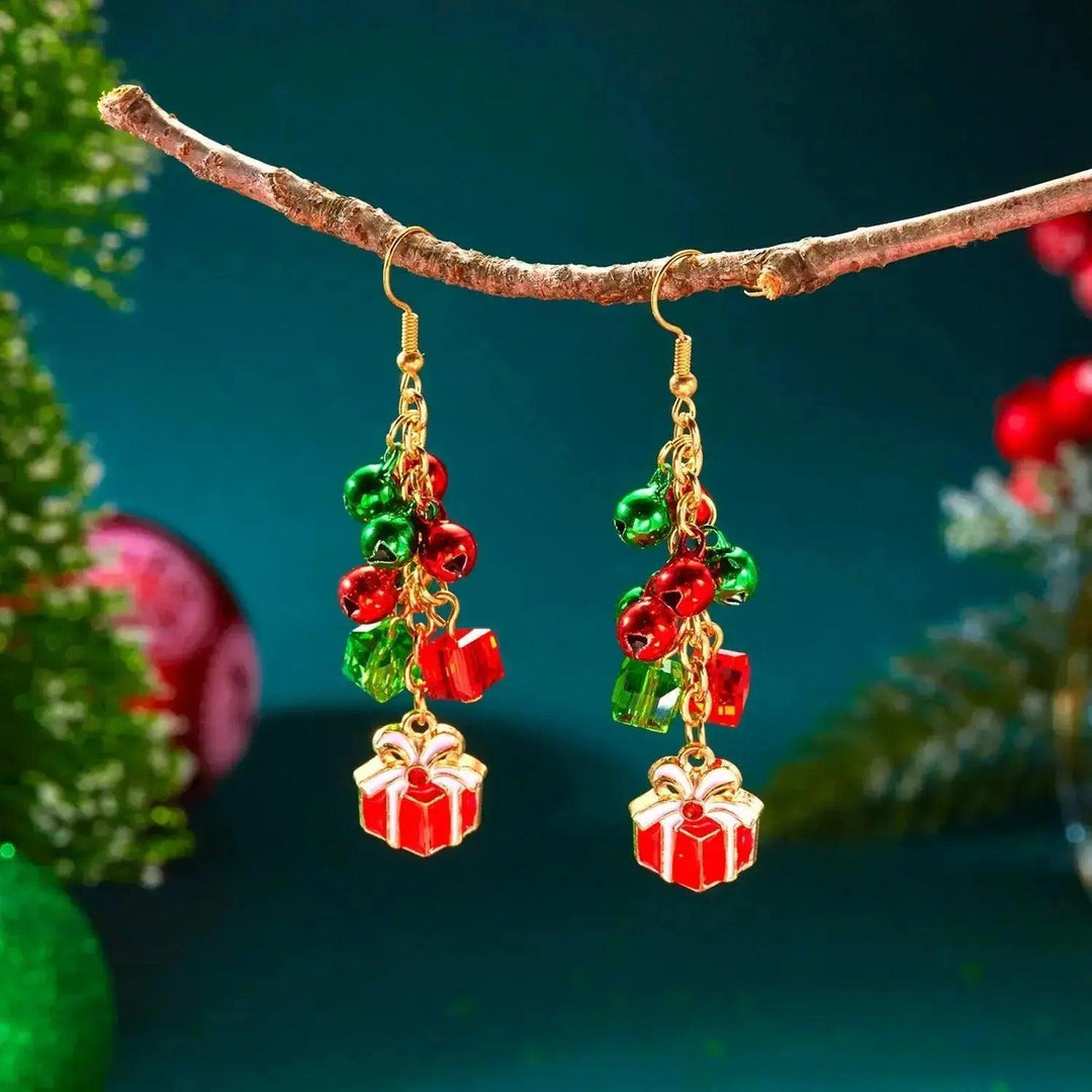 Christmas Santa & Snowman Dangle Earrings