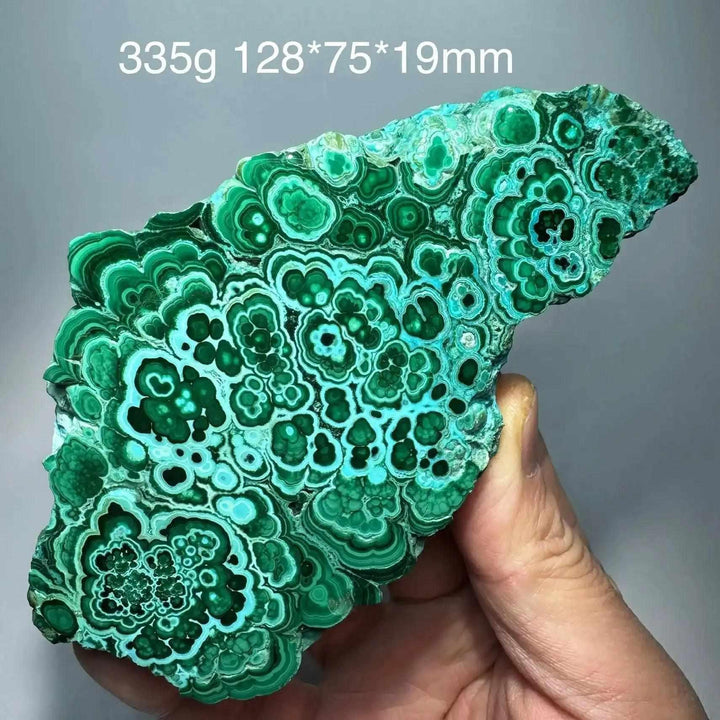 Polished Chrysocolla Malachite slab featuring vibrant blue and green swirls for heart and throat chakra transformation.