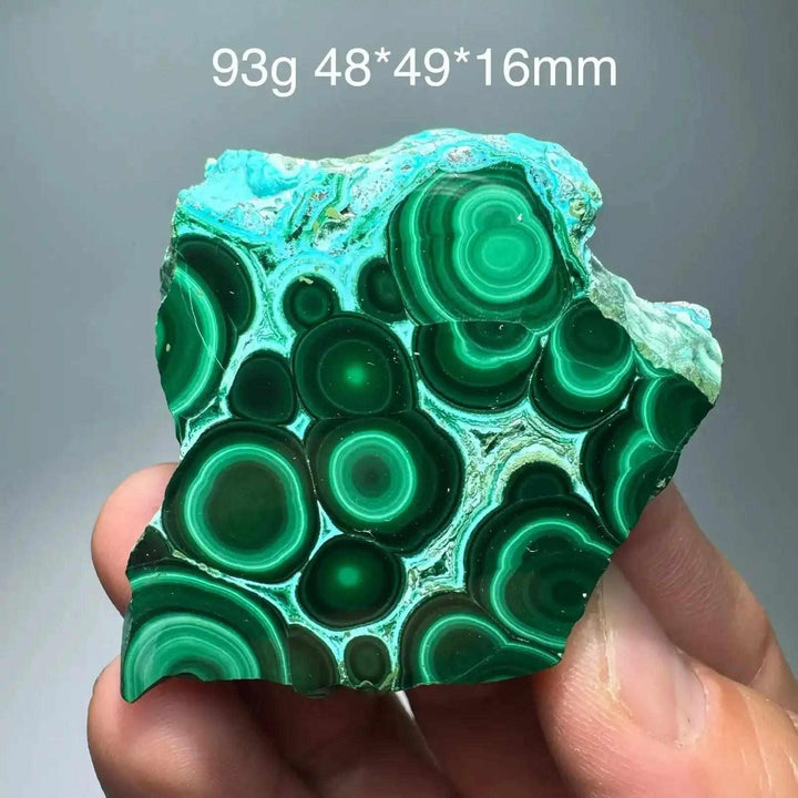 Polished Chrysocolla Malachite slab featuring vibrant green banded swirls and turquoise blue for heart chakra healing.