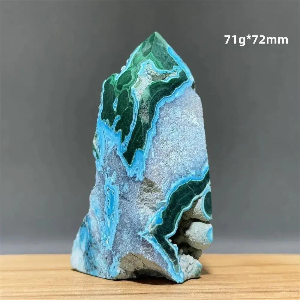 100% Natural Chrysocolla Raw Stone Polished Mineral Specimen Reiki Treatment Spiritual Meditation Home Decoration Gift