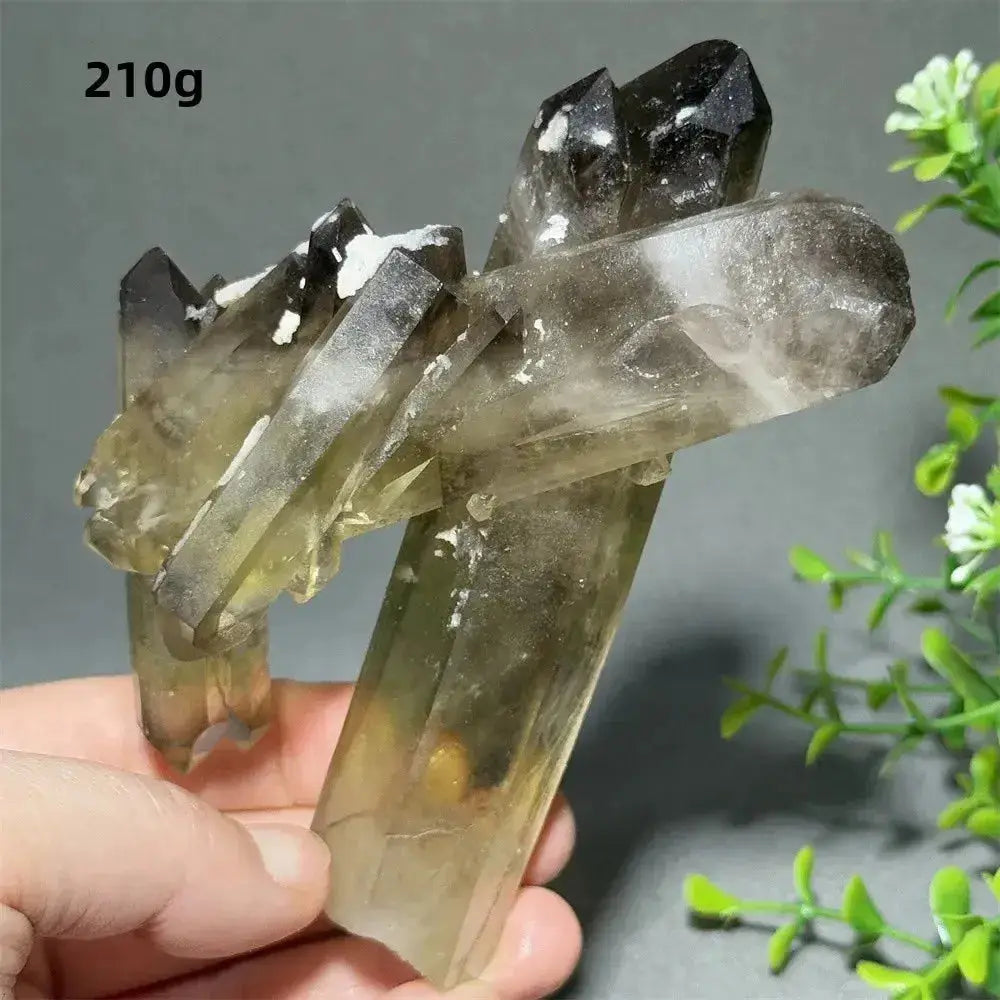 Citrine Crystal Clusters for Home Decor - Uplift Your Space-Points-Ali-Citrine-D26 210g-Crystal Destiny