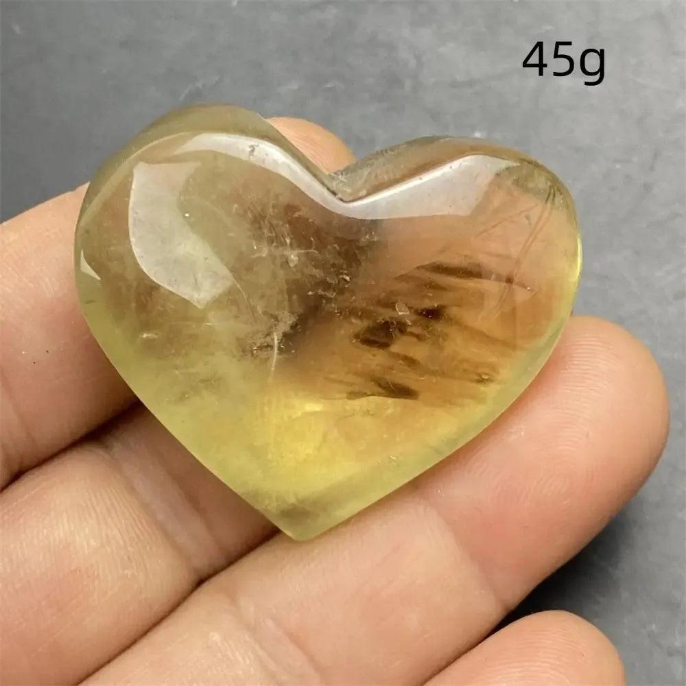 Citrine Crystal Heart