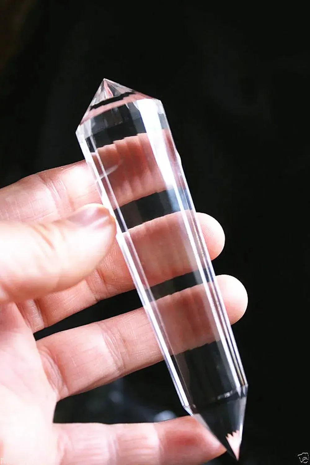 Clear Quartz 24 Faceted Crystal Vogel Wand