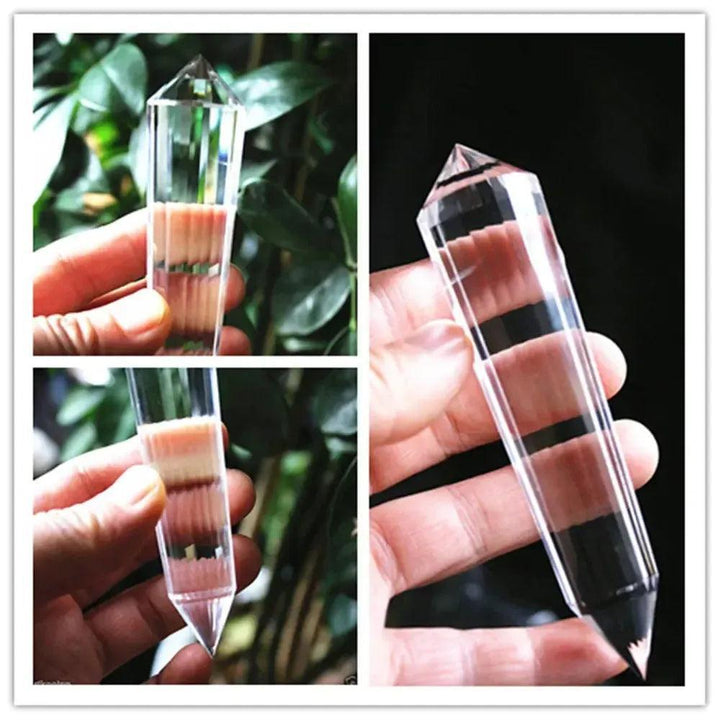 Clear Quartz 24 Faceted Crystal Vogel Wand