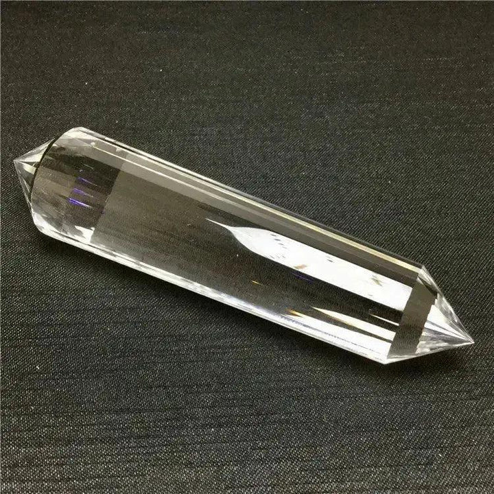 Clear Quartz Crystal Double Terminated Vogel Healing Wand, a master amplifier for clarity and intention.