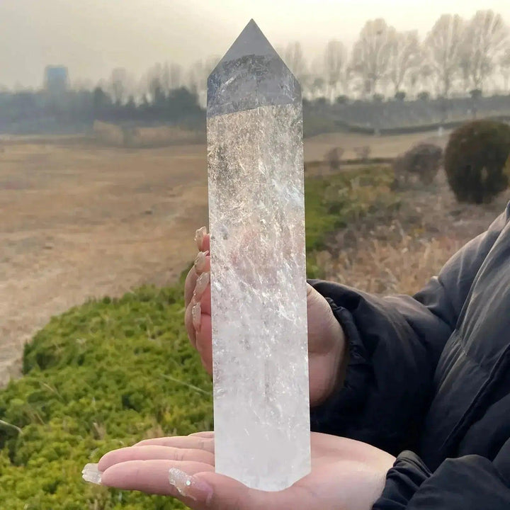 Clear Quartz Crystal Obelisk Meditation Energy