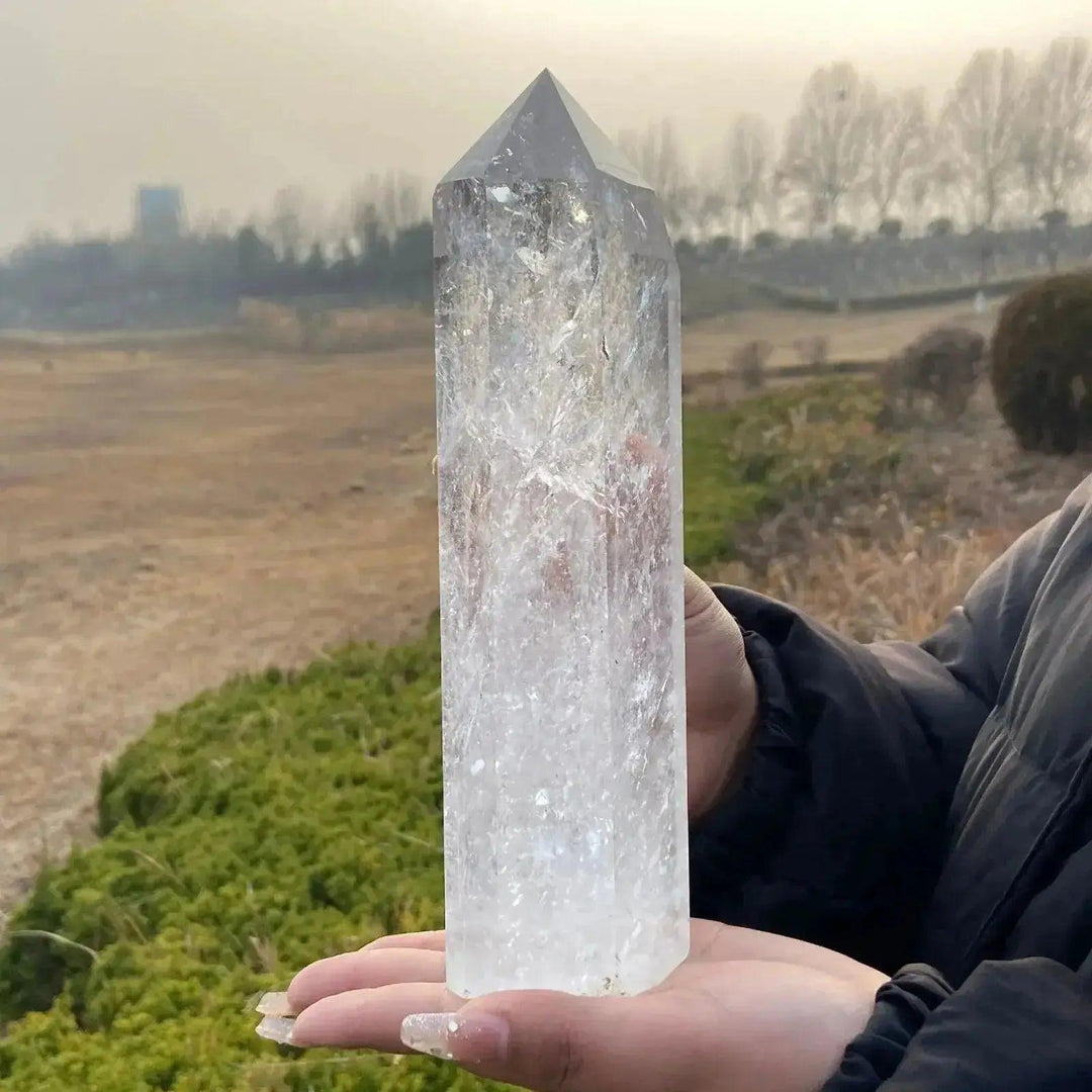 Clear Quartz Crystal Obelisk Meditation Energy