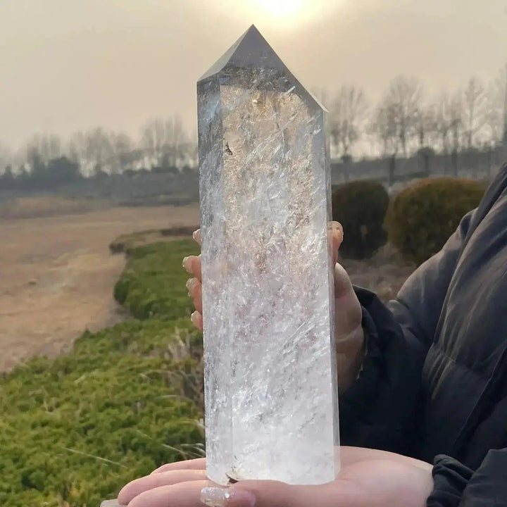 Clear Quartz Crystal Obelisk Meditation Energy