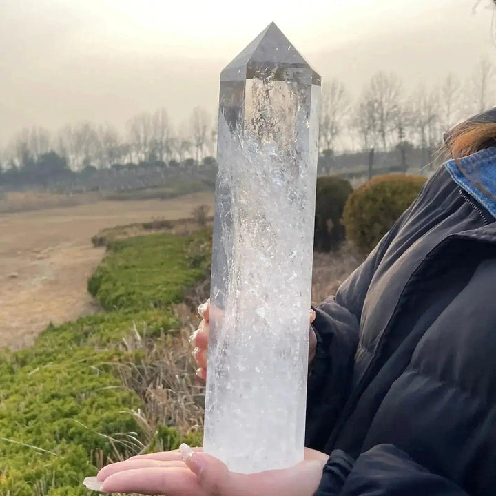 Clear Quartz Crystal Obelisk Meditation Energy