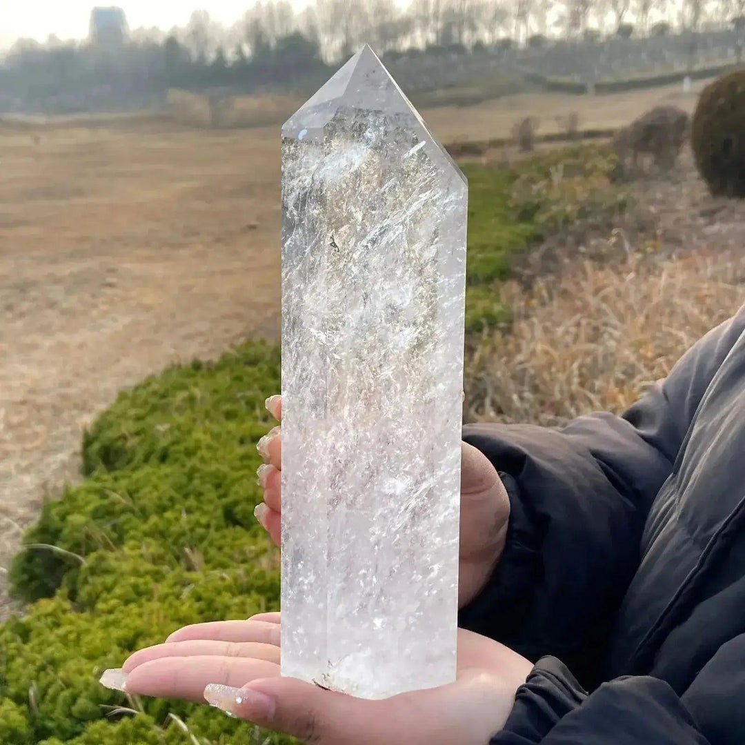 Clear Quartz Crystal Obelisk Meditation Energy