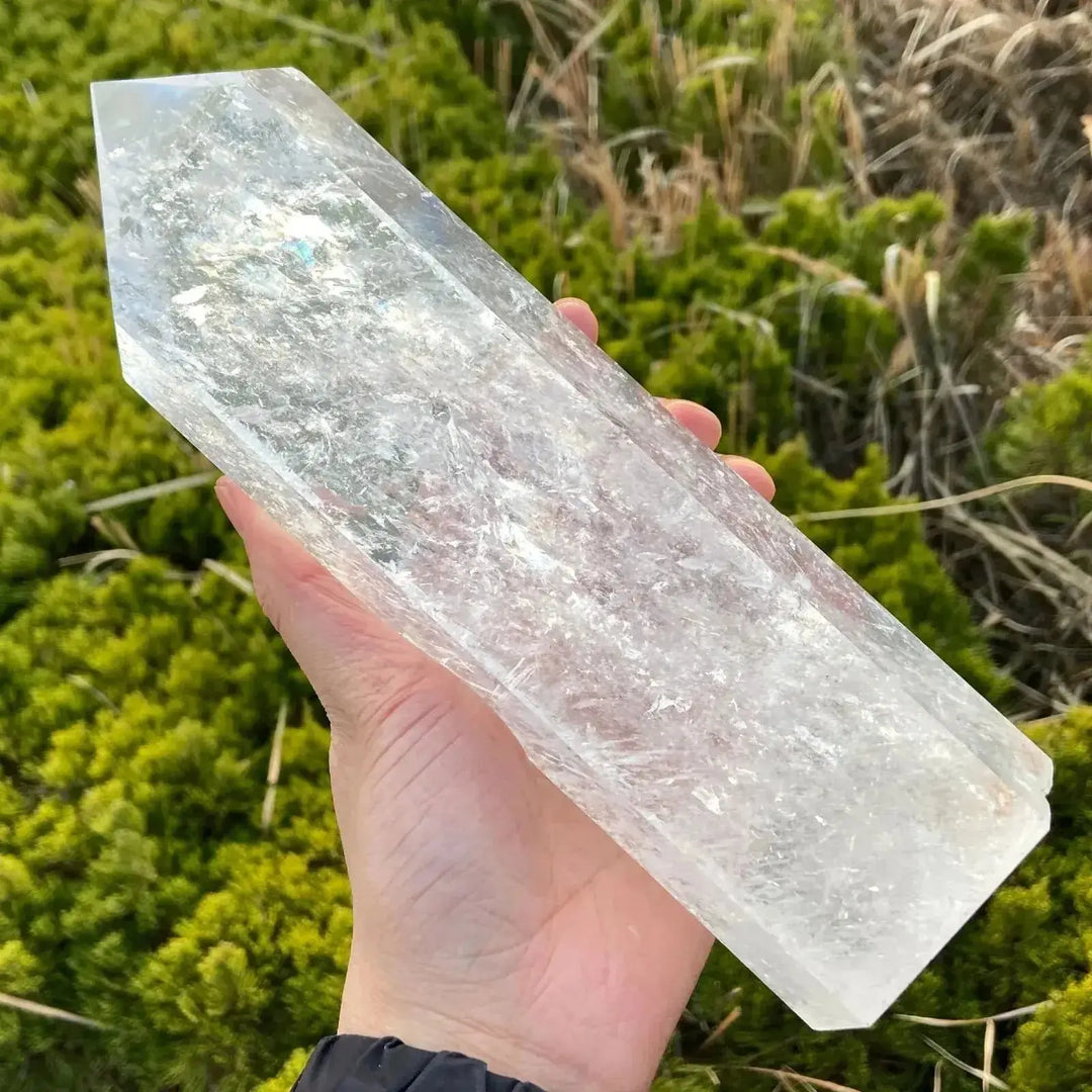 Clear Quartz Crystal Obelisk Meditation Energy-Towers-Ali-Clear Quartz-700-750g-Crystal Destiny