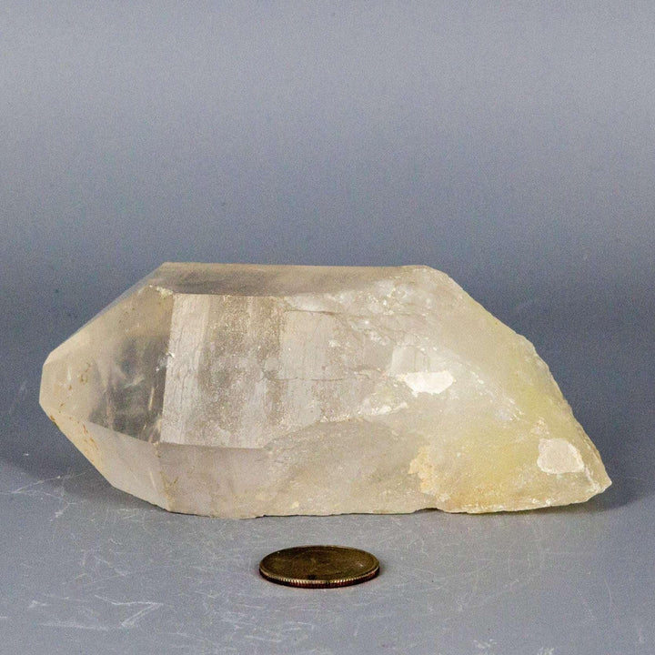 Commanding XL Clear Quartz Point, natural and unpolished, with a single terminated tip for focused energy.