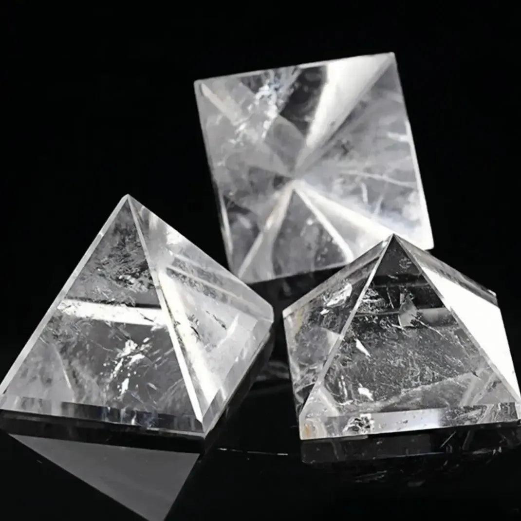 Clear Quartz Crystal Pyramid for Energy Amplification