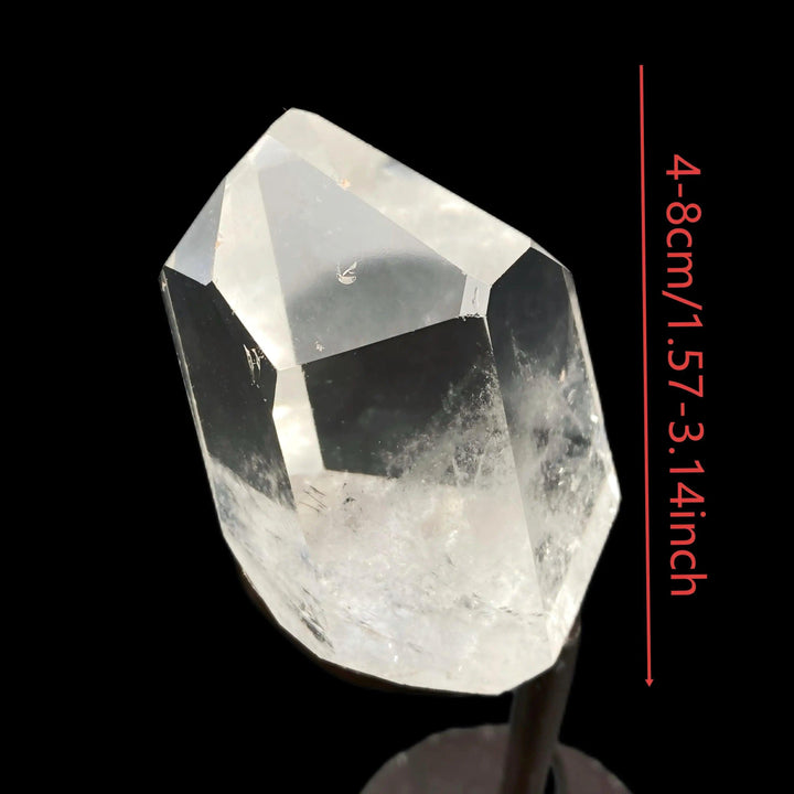 Natural clear quartz freeform raw stone, 4-8cm healing crystal with sparkling facets for energy and home decor.