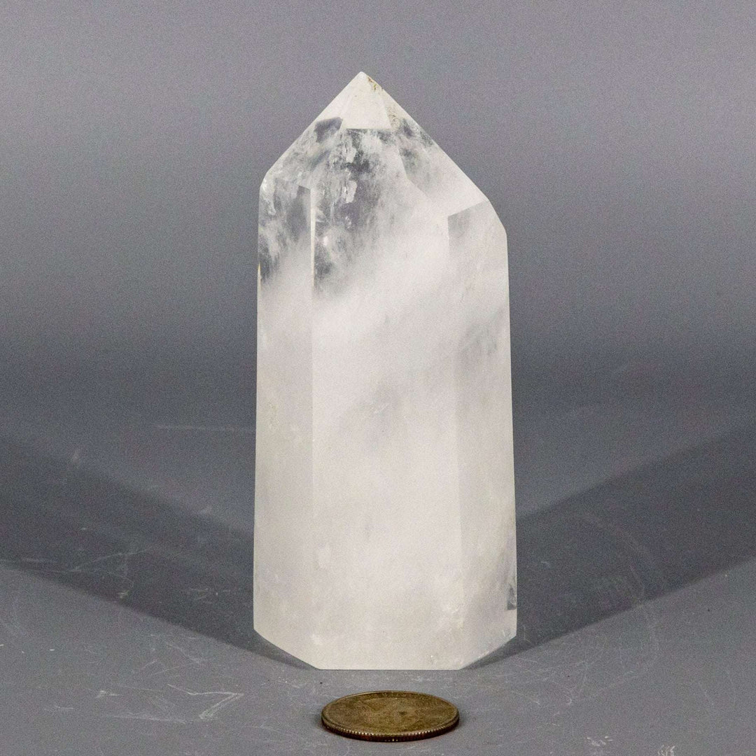 Clear Quartz Tower-Towers-Crystal Destiny-Clear Quartz-352g - 4.50"H x 2.00"W-Crystal Destiny