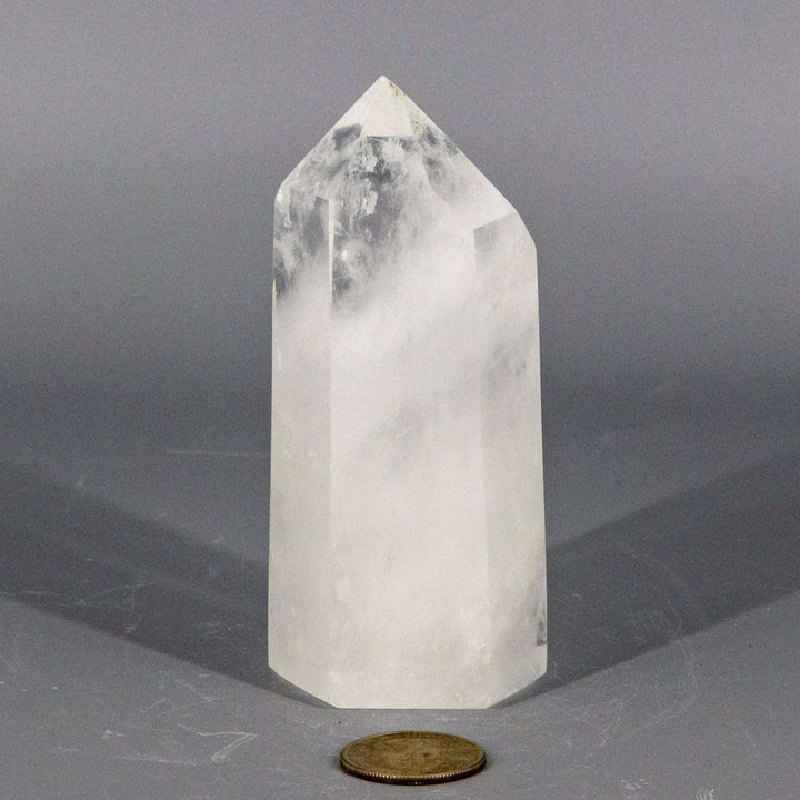 Clear Quartz Tower-Towers-Crystal Destiny-Clear Quartz-352g - 4.50"H x 2.00"W-Crystal Destiny
