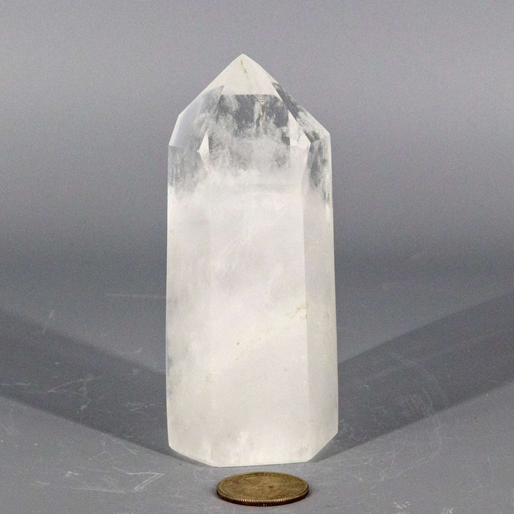 Clear Quartz Tower-Towers-Crystal Destiny-Clear Quartz-352g - 4.50"H x 2.00"W-Crystal Destiny