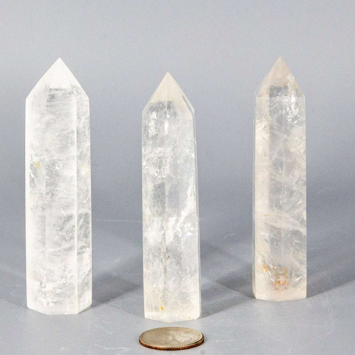 Clear Quartz Towers-Towers-Crystal Destiny-Clear Quartz-84g - 3.75"H x 1.00"W-Crystal Destiny