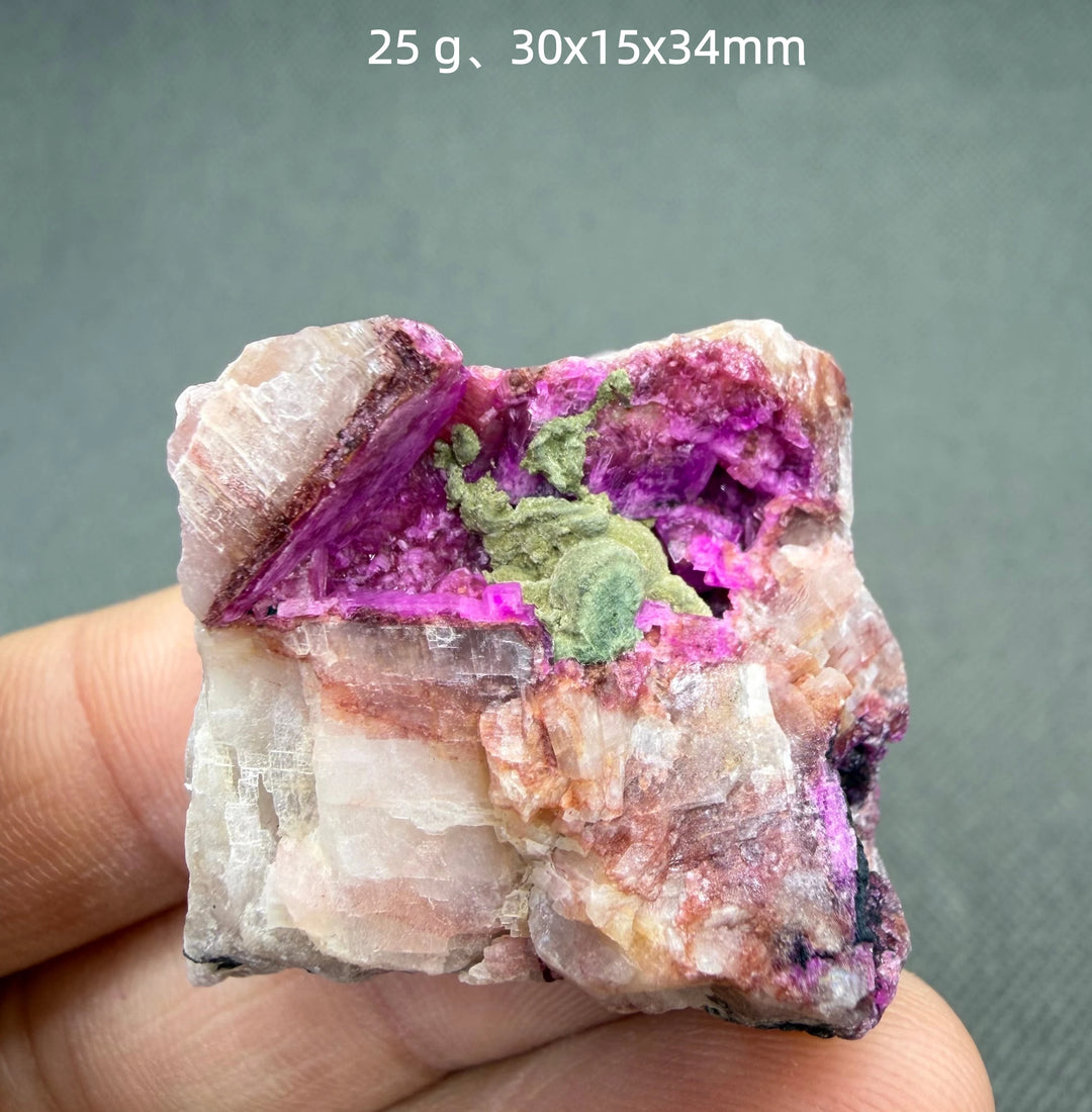 Cobaltocalcite with Malachite Cluster Specimen