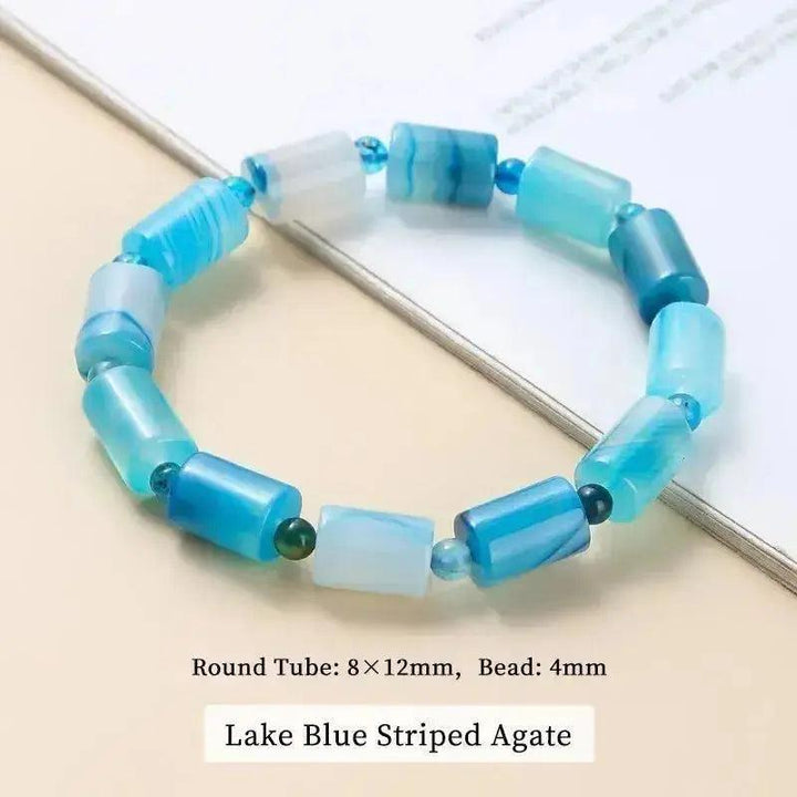 Coffee Lace Agate Tibetan Buddha Bracelet