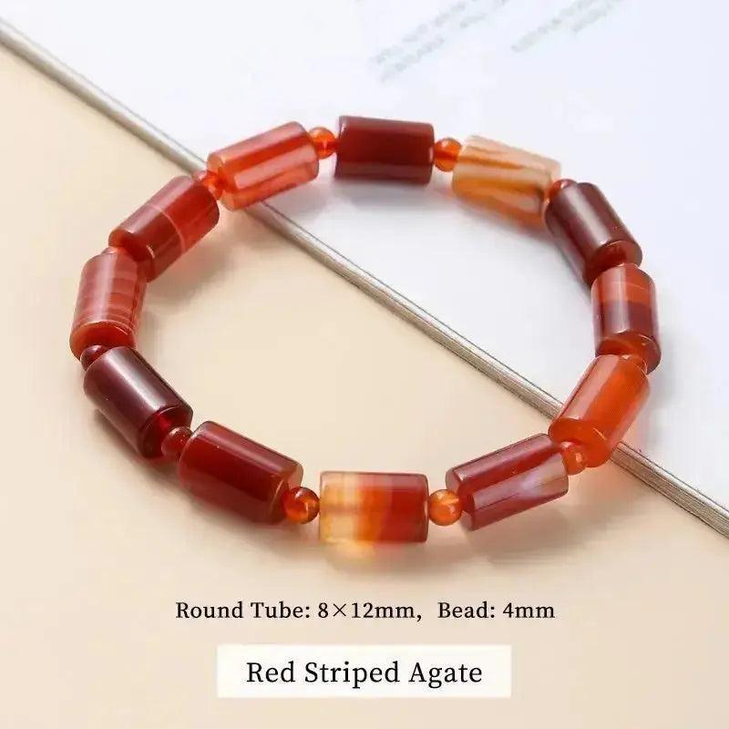 Coffee Lace Agate Tibetan Buddha Bracelet