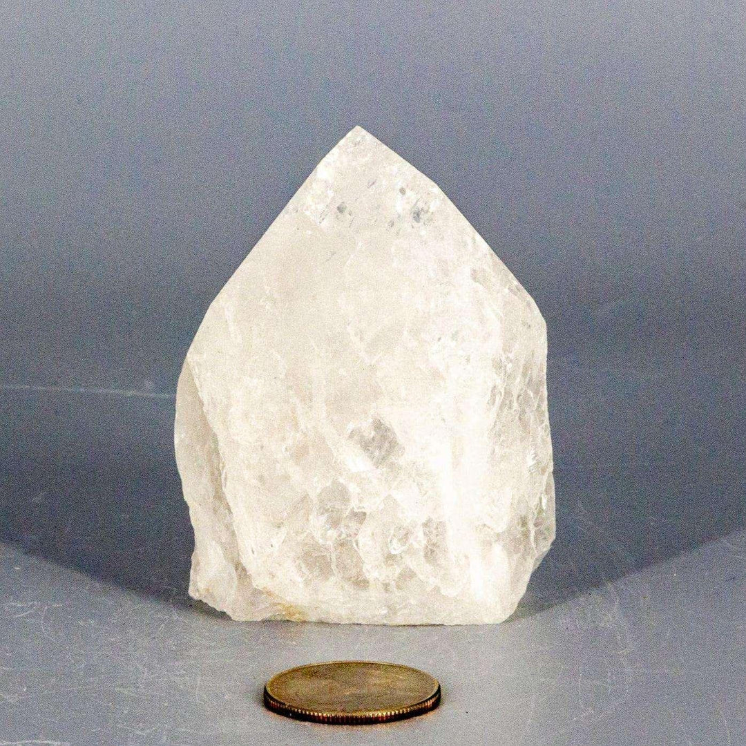Crackle Quartz Point, 2.75 inch master healer, clear with internal fractures for sparkling light and clarity.