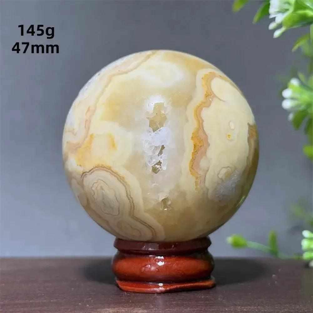 Crazy Lace Agate Crystal Polished Sphere with Stand – Crystal Destiny