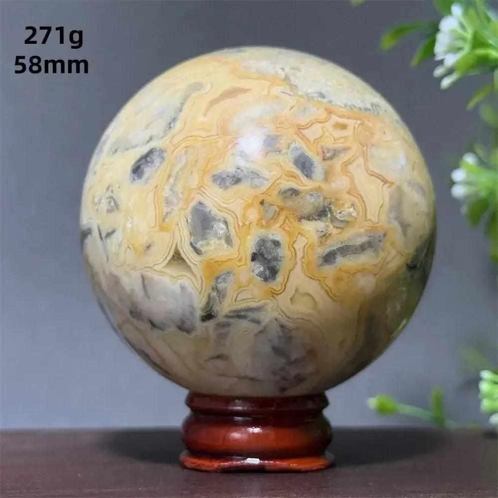 Crazy Lace Agate Crystal Polished Sphere with Stand – Crystal Destiny