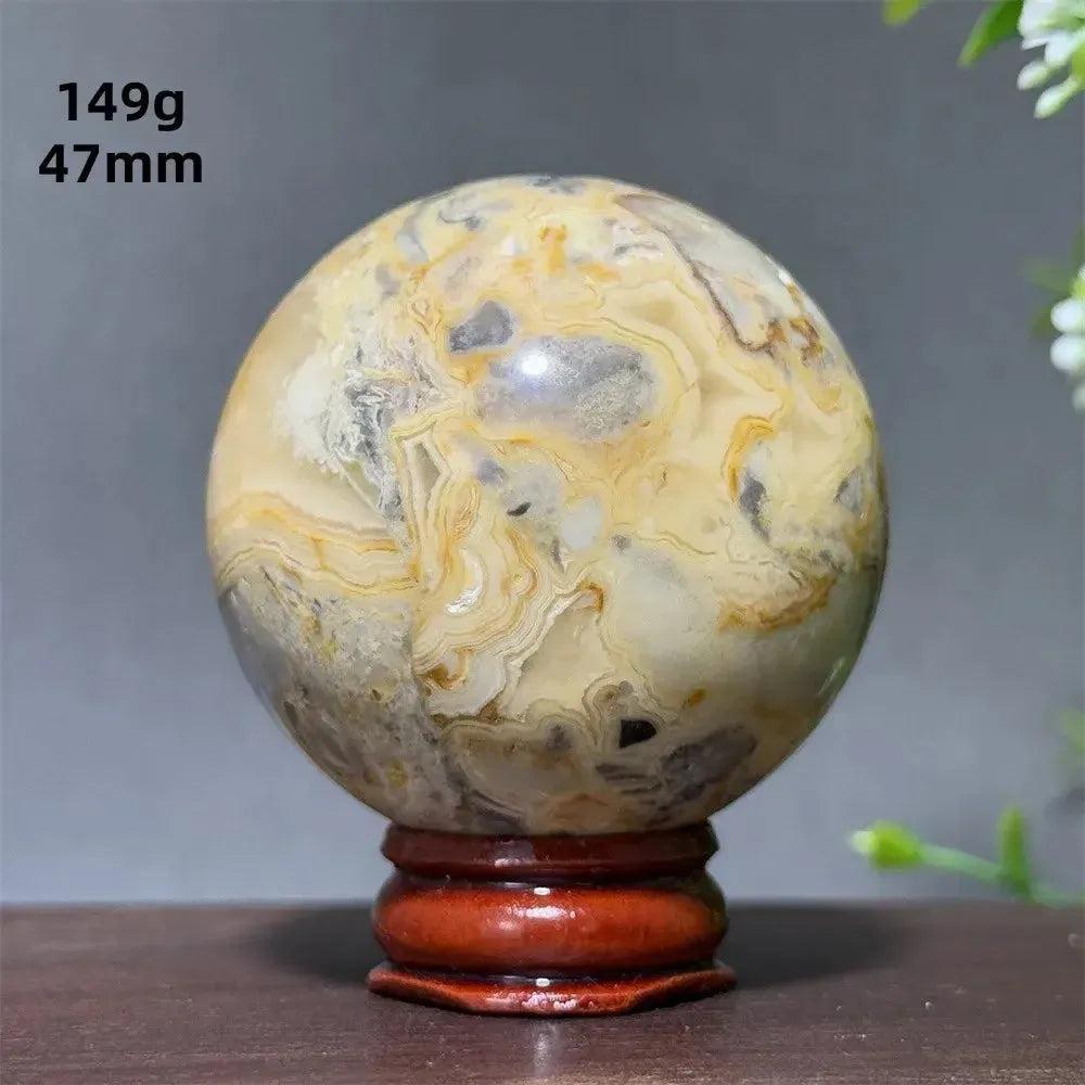 Crazy Lace Agate Sphere with Stand