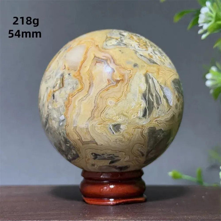 Crazy Lace Agate Sphere with Stand