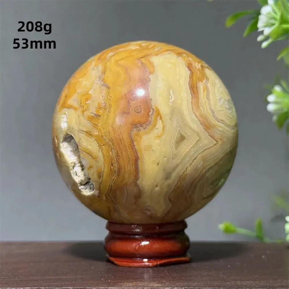 Crazy Lace Agate Sphere with Stand