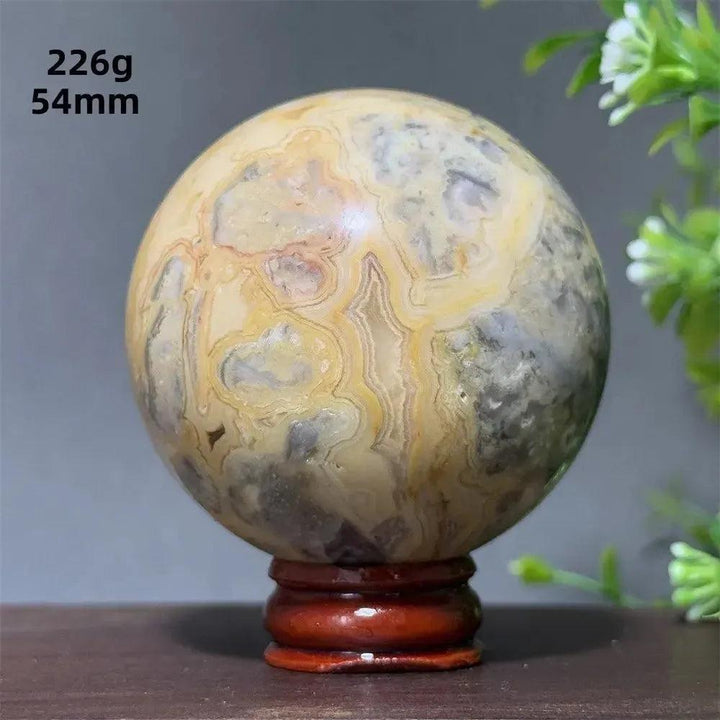 Crazy Lace Agate Sphere with Stand