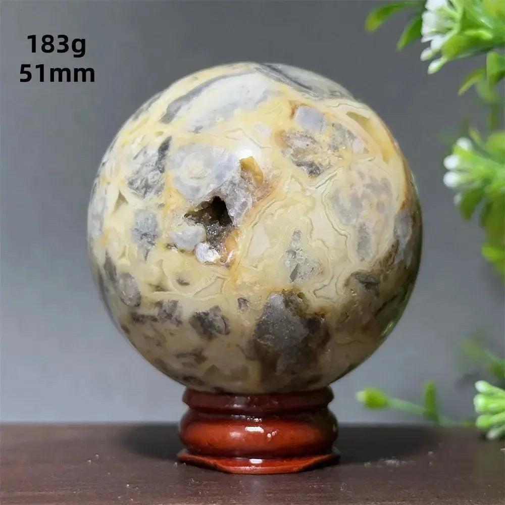 Crazy Lace Agate Sphere with Stand