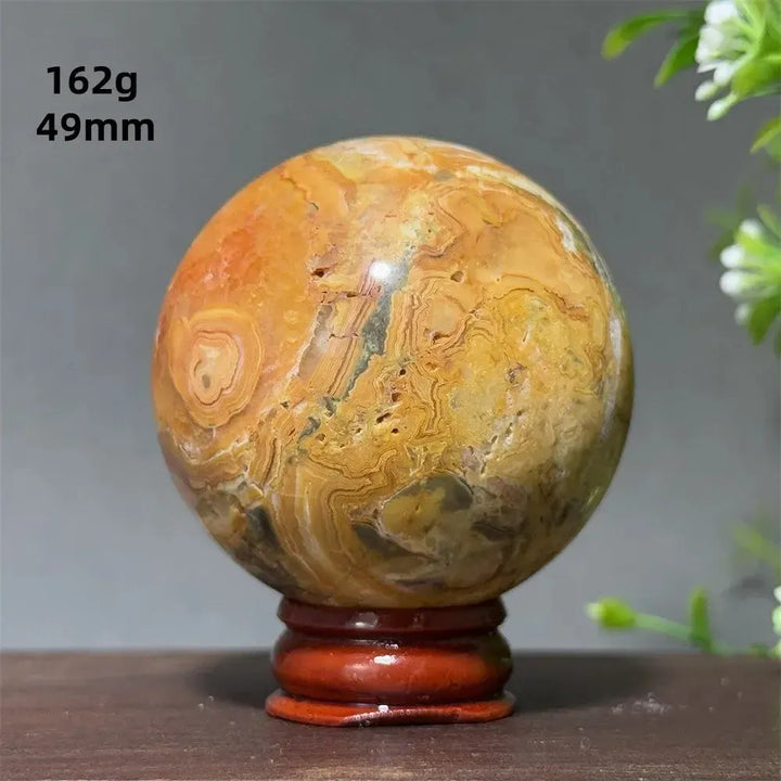 Crazy Lace Agate Sphere with Stand-Spheres-Ali-Crazy Lace Agate-27 162g 49mm-Crystal Destiny