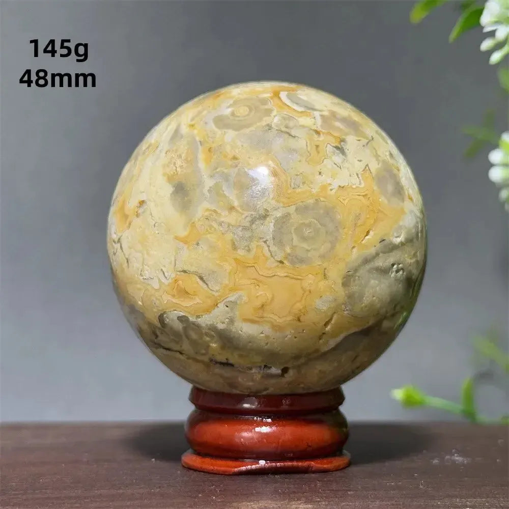 Crazy Lace Agate Sphere with Stand-Spheres-Ali-Crazy Lace Agate-29 145g 48mm-Crystal Destiny