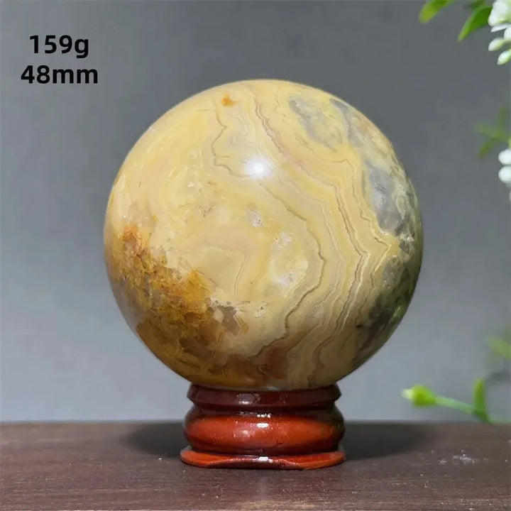 Crazy Lace Agate Sphere with Stand-Spheres-Ali-Crazy Lace Agate-31 159g 48mm-Crystal Destiny