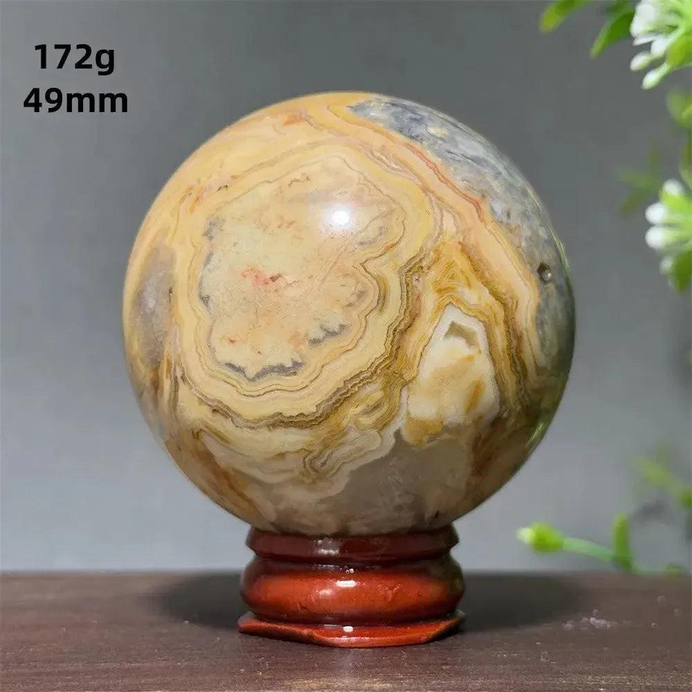 Crazy Lace Agate Sphere with Stand