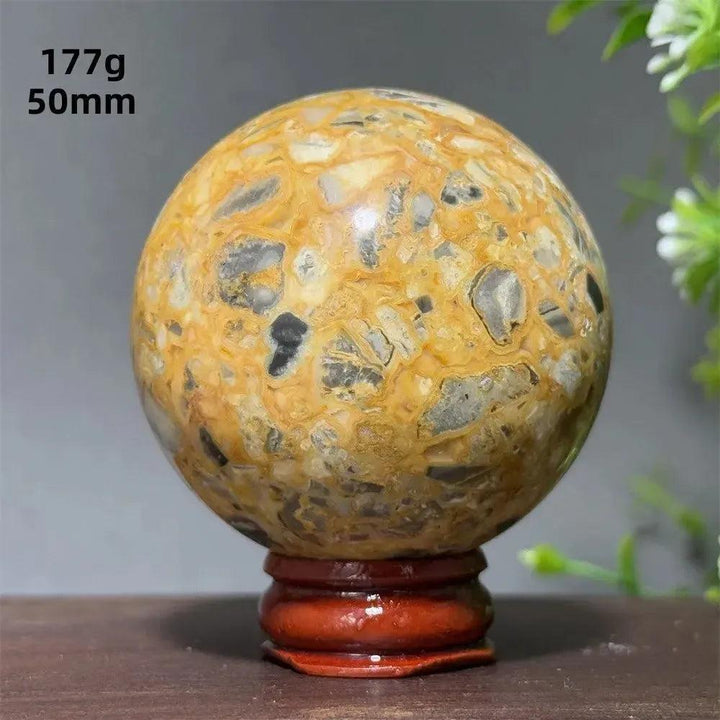 Crazy Lace Agate Sphere with Stand