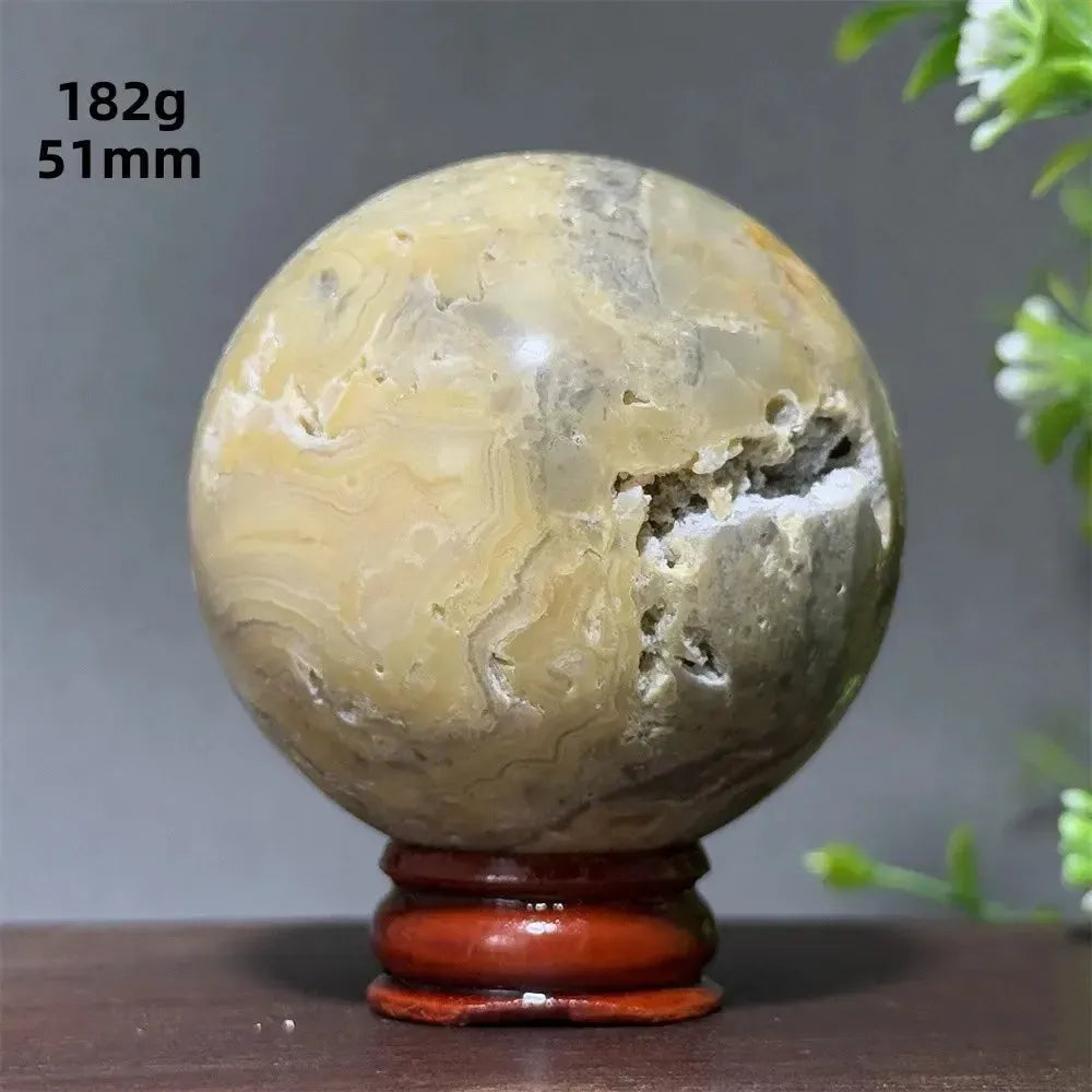 Crazy Lace Agate Sphere with Stand-Spheres-Ali-Crazy Lace Agate-7 182g 51mm-Crystal Destiny