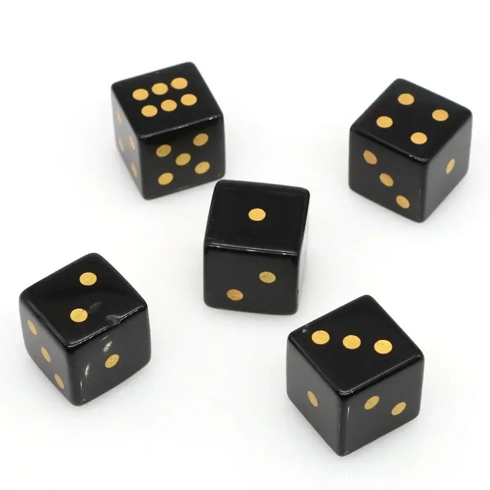 Crystal Dice 16mm-Cubes-Crystal Destiny-Black Obsidian-1pc - 16mm-Crystal Destiny