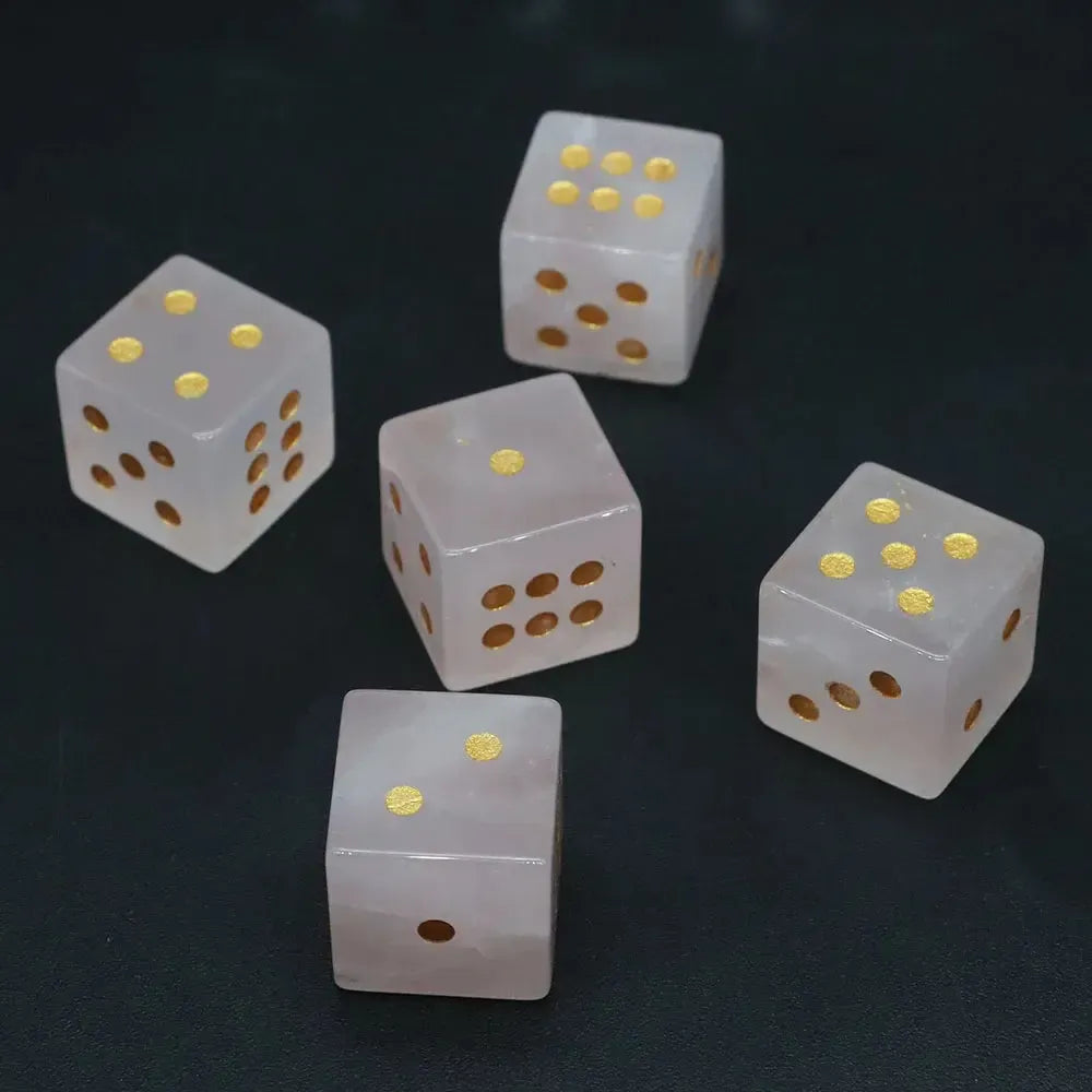 Crystal Dice 16mm-Cubes-Crystal Destiny-Rose Quartz-1pc - 16mm-Crystal Destiny