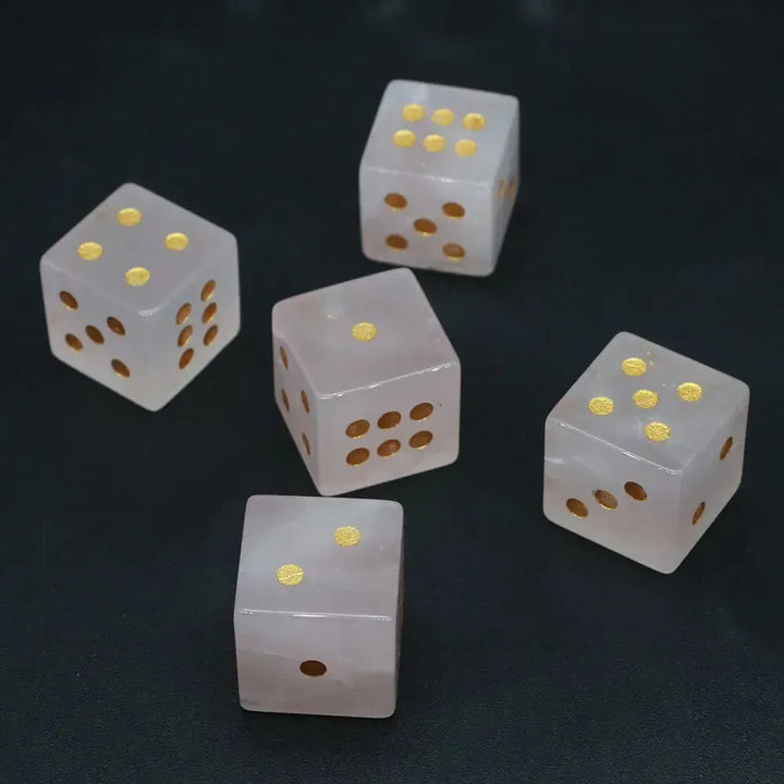 Crystal Dice 16mm-Cubes-Crystal Destiny-Rose Quartz-1pc - 16mm-Crystal Destiny