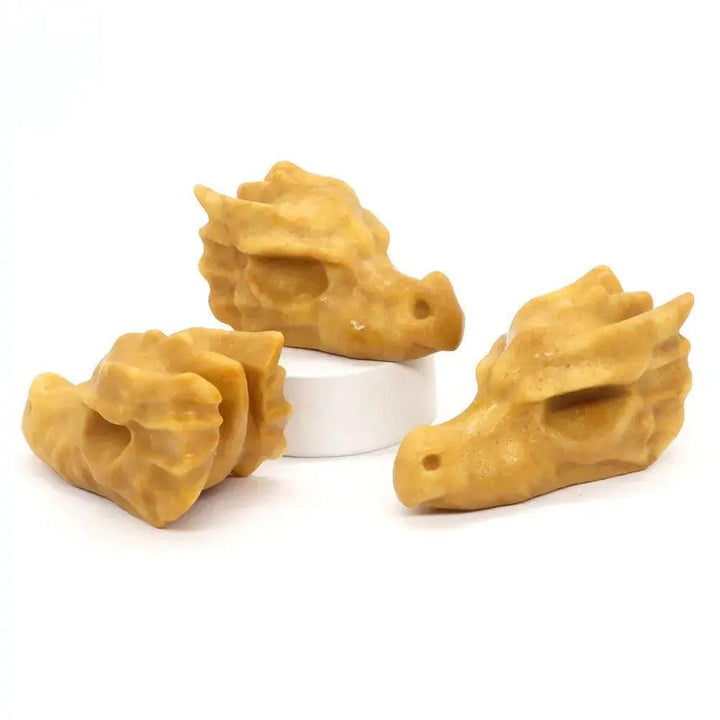 Crystal Dragon Skull Figurine | Hand Carved Stone