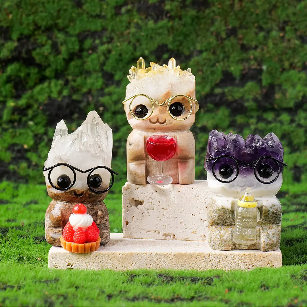 Crystal Hedgehog Carving in Random Materials-Novelty-Ali-Carved Random w/t Party Stuff-Crystal Destiny